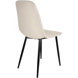 Chaise de salle à manger en velours Napier