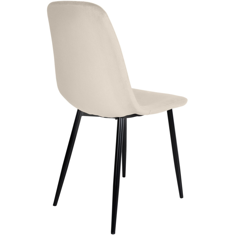 Chaise de salle à manger en velours Napier