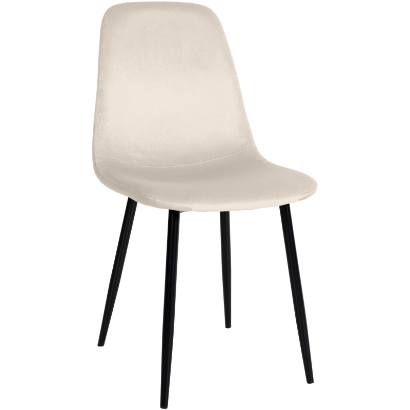 Chaise de salle à manger en velours Napier