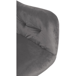 Chaise de salle à manger en velours Stanley