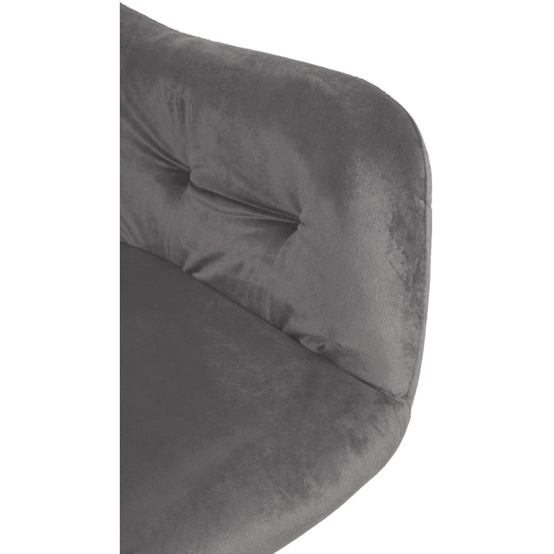 Chaise de salle à manger en velours Stanley