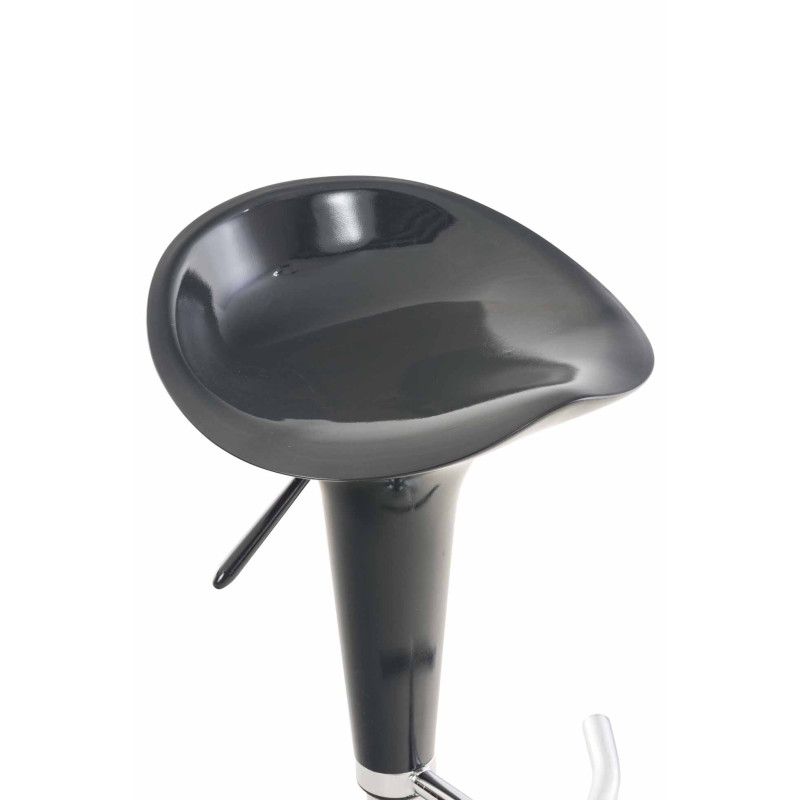 Tabouret de bar en forme de selle gris