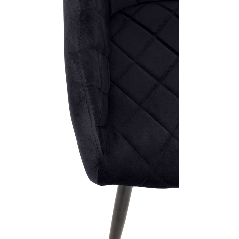 Ensemble de 2 chaises de salle à manger en velours Shila