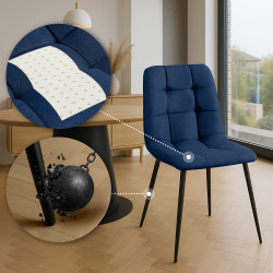 Chaise de salle à manger en tissu Antibes