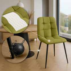 Chaise de salle à manger en tissu Antibes