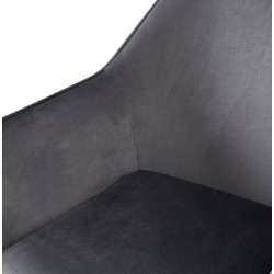 Chaise de salle à manger Vessa en velours