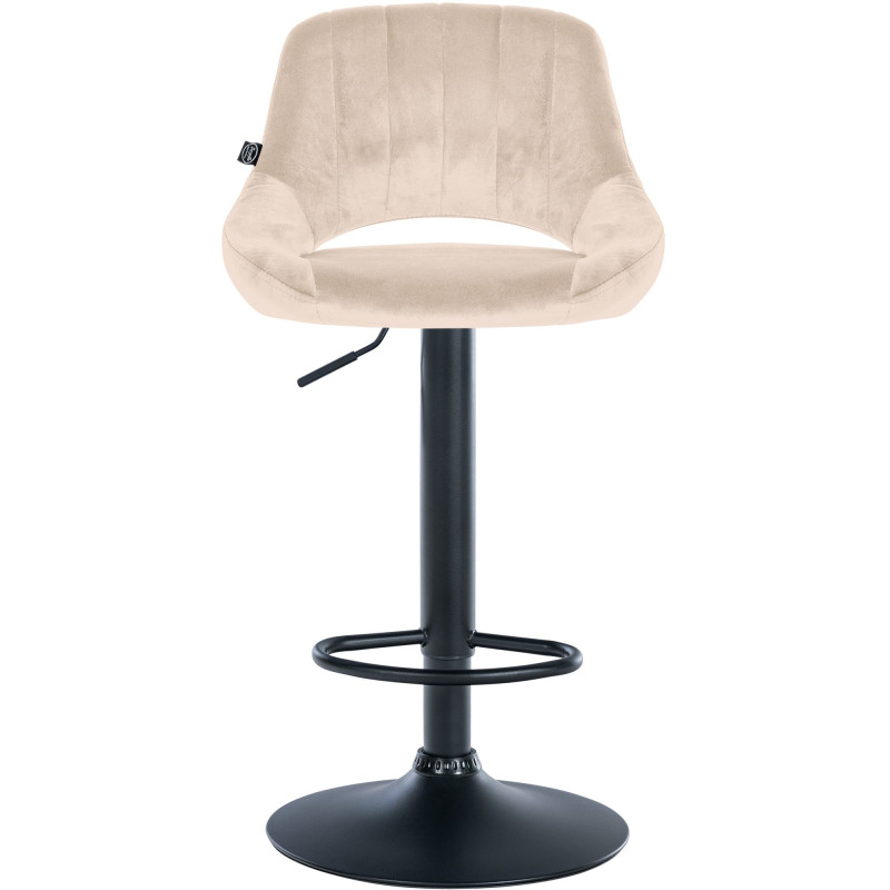 Tabouret de bar Milet velours crème