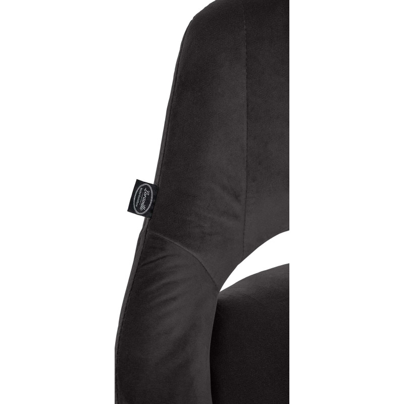 Tabouret de bar Milet velours noir