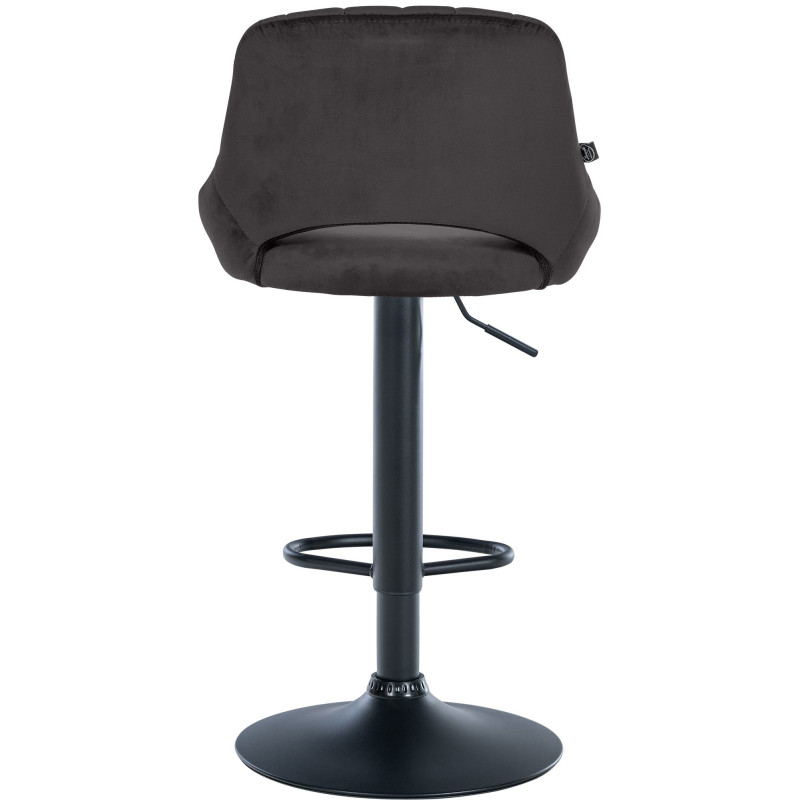 Tabouret de bar Milet velours noir
