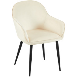 Chaise de salle à manger en velours Boise