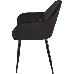 Chaise de salle à manger en velours Boise