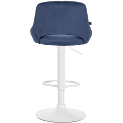 Tabouret de bar Milet velours bleu