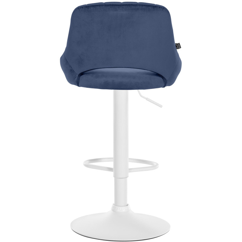 Tabouret de bar Milet velours bleu
