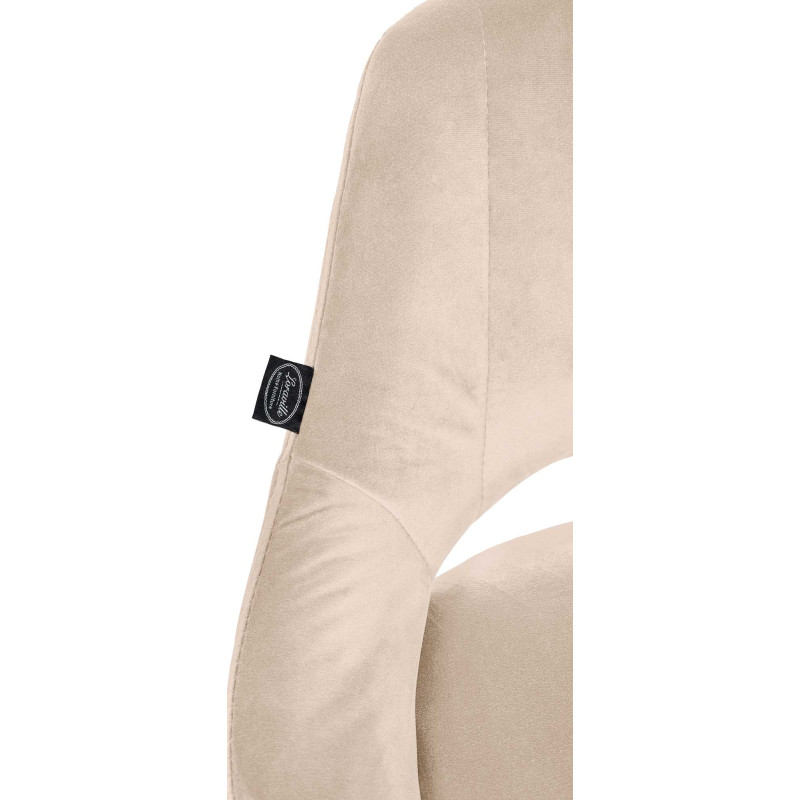 Tabouret de bar Milet velours crème