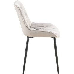 Chaise de salle à manger en velours Wallace