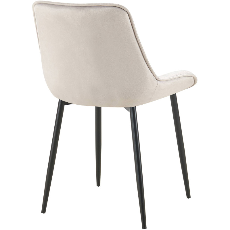 Chaise de salle à manger en velours Wallace
