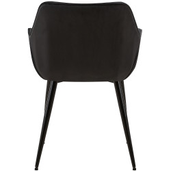 Lot de 2 chaises de salle à manger en tissu Vessa