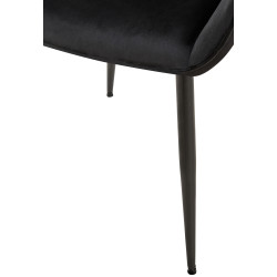 Lot de 2 chaises de salle à manger en tissu Vessa