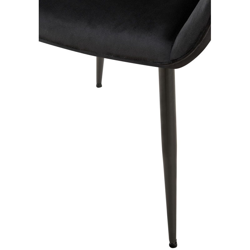 Lot de 2 chaises de salle à manger en tissu Vessa