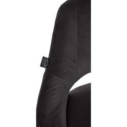 Tabouret de bar Milet velours noir