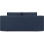 Banquette convertible 3 places MIKA - Tissu bleu foncé - Coffre de rangement - L 192 x H 84 x P 93 cm