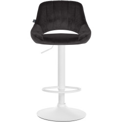Tabouret de bar Milet velours noir