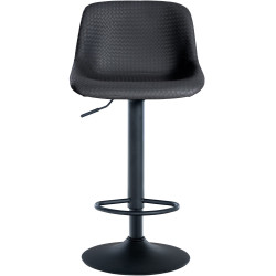 Lot de 2 tabourets de bar Loft simili cuir noir