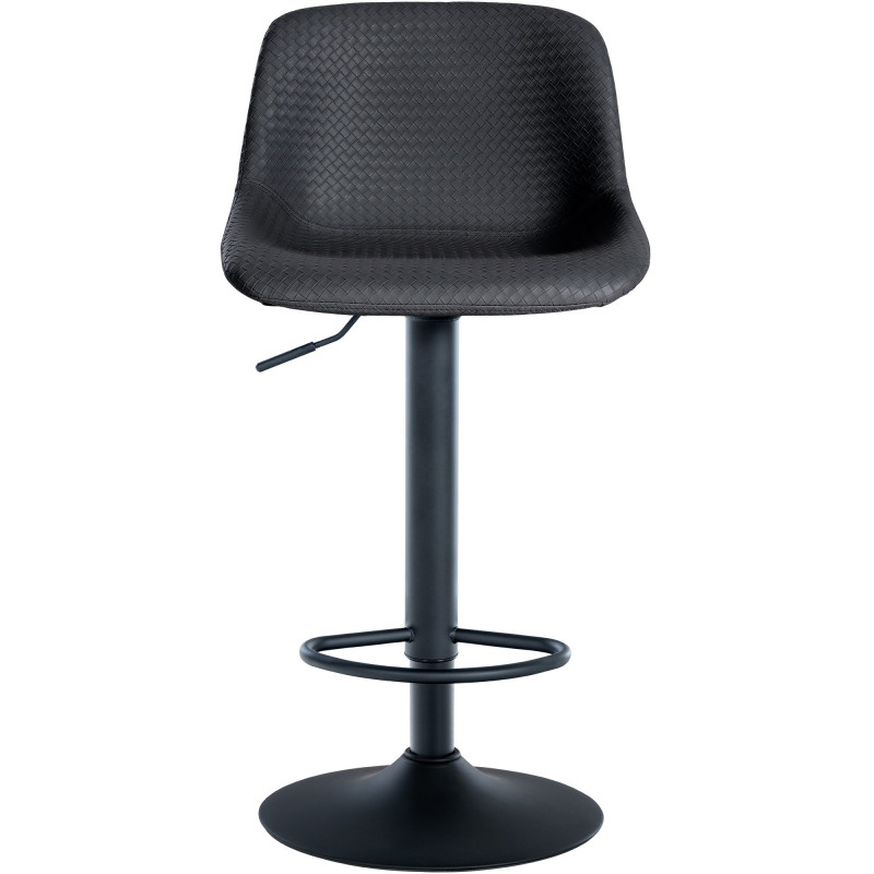Lot de 2 tabourets de bar Loft simili cuir noir