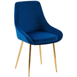 Chaise de salle à manger Elmira en velours doré