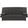 Banquette clic clac 3 places - Tissu anthracite -  Style Contemporain - L 190 x P92 cm - MILA