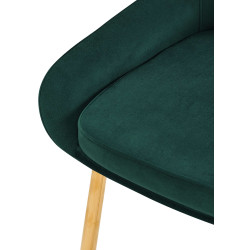 Chaise de salle à manger Elmira en velours doré