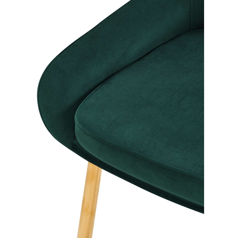 Chaise de salle à manger Elmira en velours doré