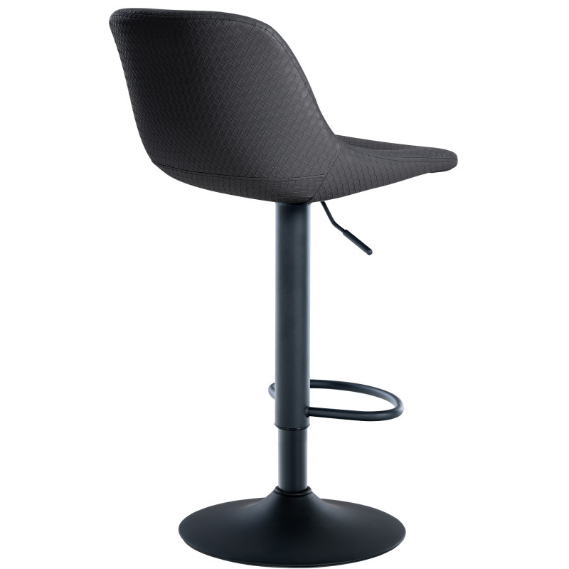 Lot de 2 tabourets de bar Loft simili cuir noir