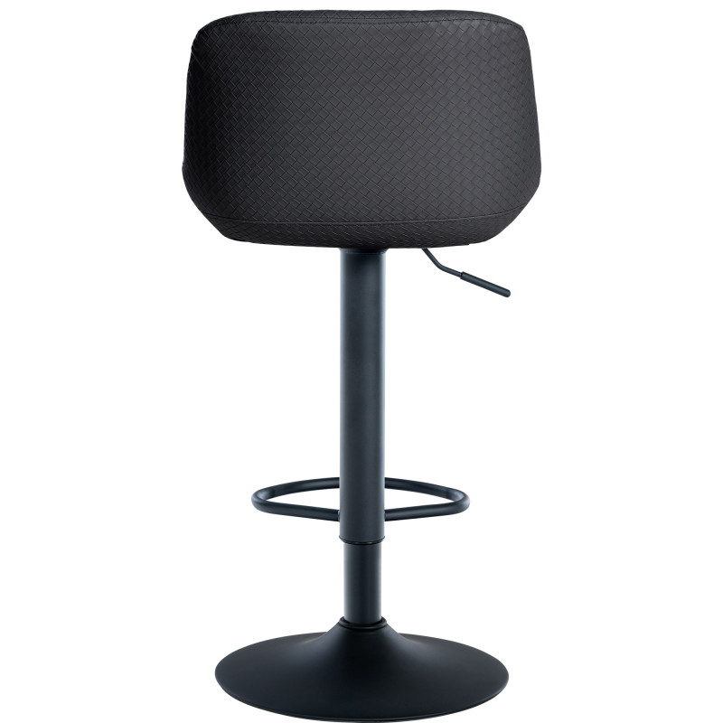 Lot de 2 tabourets de bar Loft simili cuir noir
