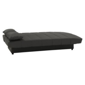 Banquette clic clac 3 places - Tissu anthracite -  Style Contemporain - L 190 x P92 cm - MILA