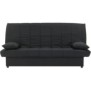 Banquette clic clac 3 places - Tissu noir -  Style Contemporain - L 190 x P92 cm - MILA