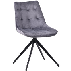 Chaise de salle à manger Merna en velours