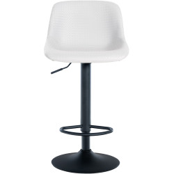 Lot de 2 tabourets de bar Loft simili cuir blanc