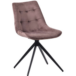 Chaise de salle à manger Merna en velours