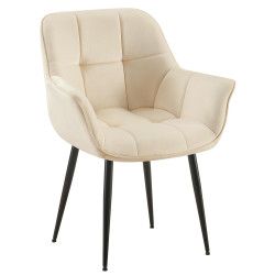 Chaise de salle à manger en velours Roseville