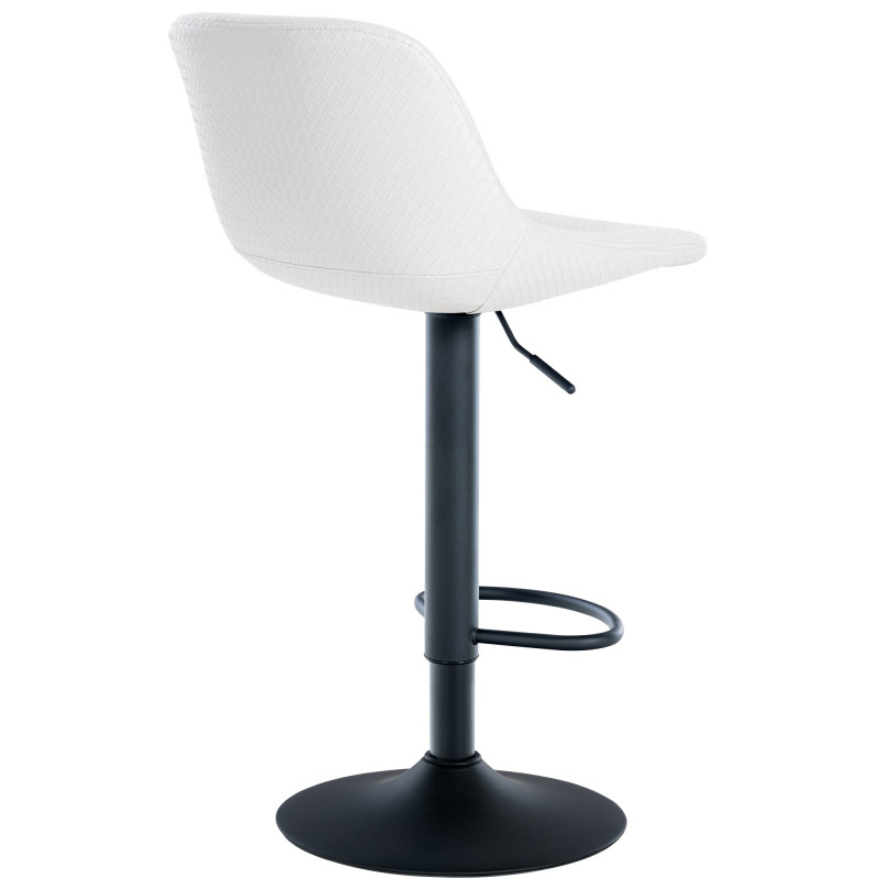 Lot de 2 tabourets de bar Loft simili cuir blanc