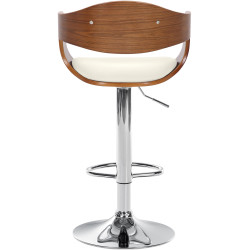 Sgabello da bar Kingston C noce/bianco