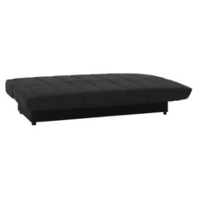 Banquette clic clac 3 places - Tissu noir -  Style Contemporain - L 190 x P92 cm - MILA