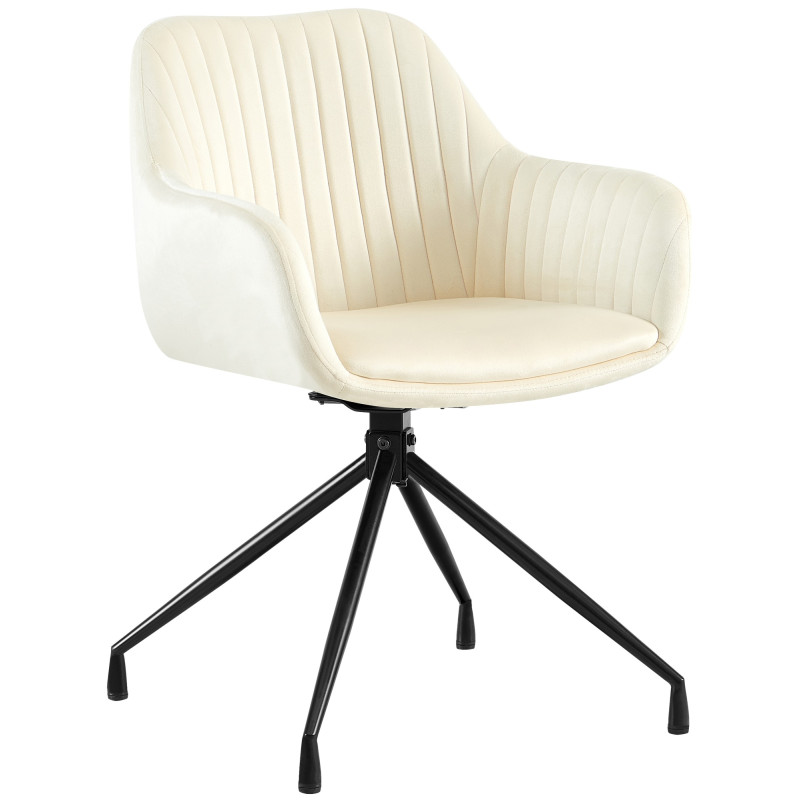 Chaise de salle à manger en velours Welby