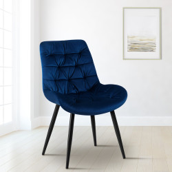 Chaise de salle à manger en velours Rossford