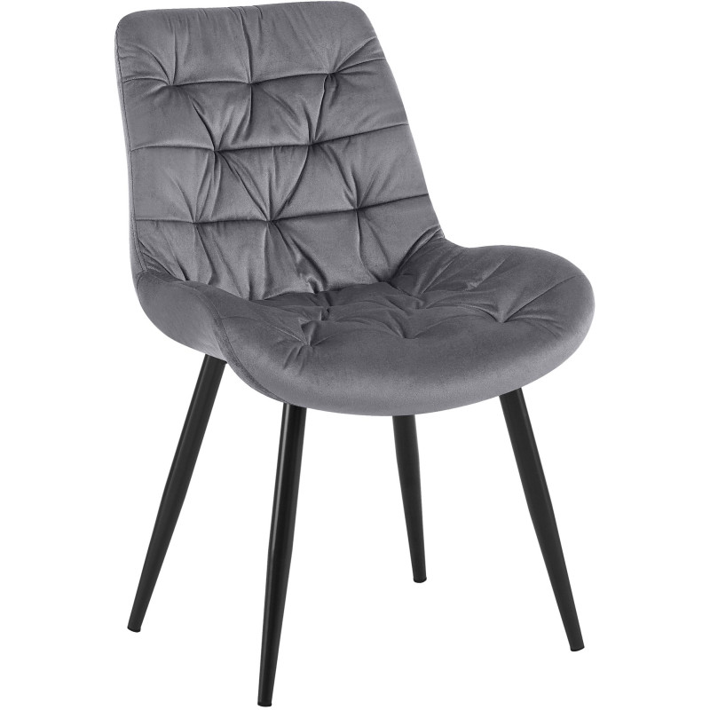 Chaise de salle à manger en velours Rossford
