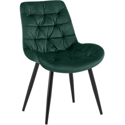 Chaise de salle à manger en velours Rossford