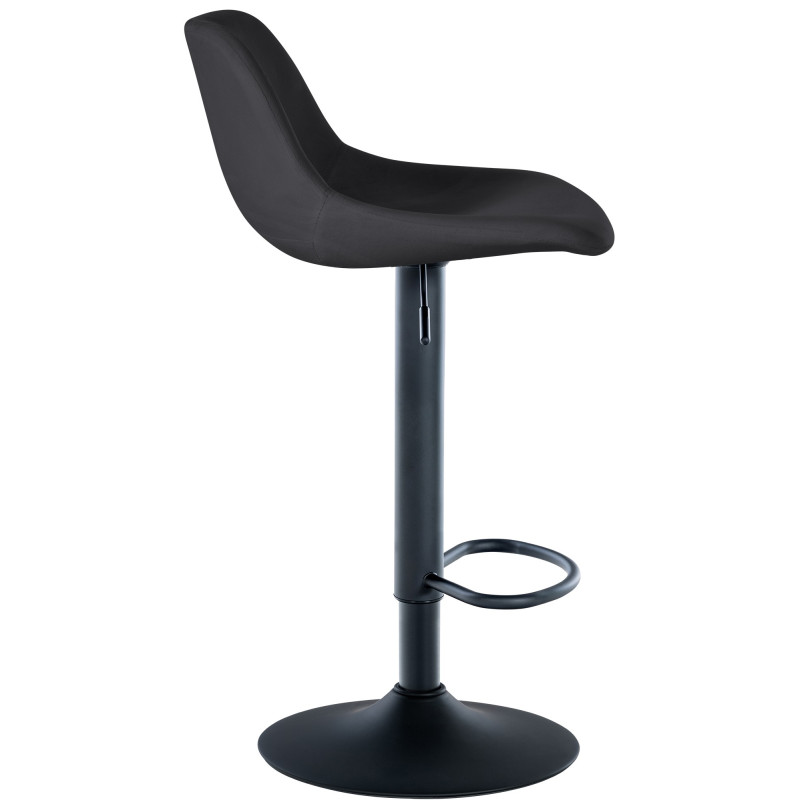 Lot de 2 tabourets de bar Loft en velours noir