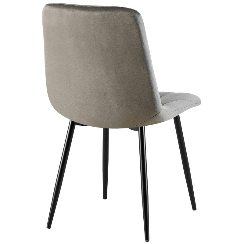 Chaise de salle à manger en velours Clairton