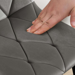 Chaise de salle à manger en velours Clairton